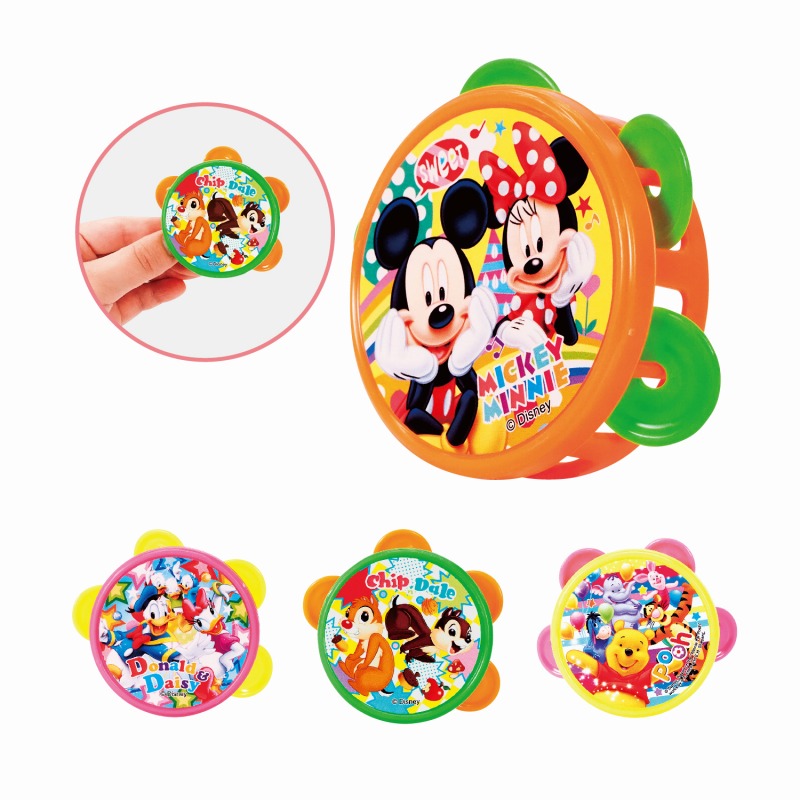 キャラクターカラフルミニタンバリン　120個セット　　縁日 お祭り 景品 知育 知育玩具 おもちゃ お子様ランチ 子供会 子ども会 子供 子ども くじ引き 参加賞 販促 まとめ買い 安い イベント 幼稚園 保育園 町内会 教室｜ギフト・景品のディーネットモール
