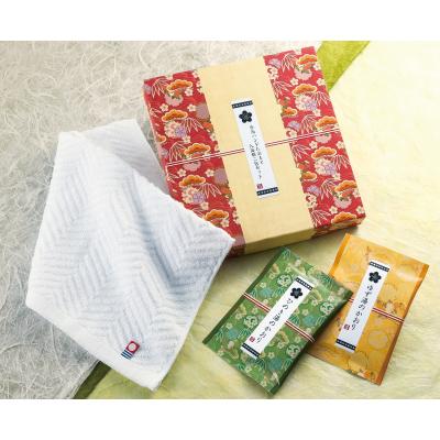 今治ハンドたおると入浴料二包セット　　　たおる タオル 手拭 ハンカチ ハンドタオル ミニタオル かわいい プチギフト ギフト まとめ買い 安い 激安 大人 子供 保育園 幼稚園 お祝い 卒園 卒業 入園 入学 景品 粗品 まとめ買い｜ギフト・景品のディーネットモール
