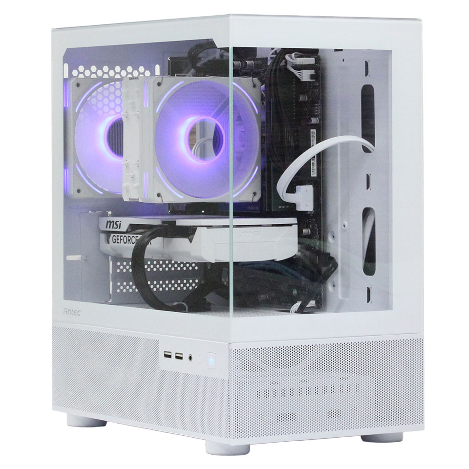 【中古】DO-MUオリジナル 魂のPC 光 Antec CX200M RGB Elite White RTX5060 (KBF10015) デスクトップ /Windows11 Home /Core i7 12700 /メモリ 32GB /M.2+HDD 2TB /NVIDIA GeForce RTX 5060 8GB /｜パソコンショップドーム店