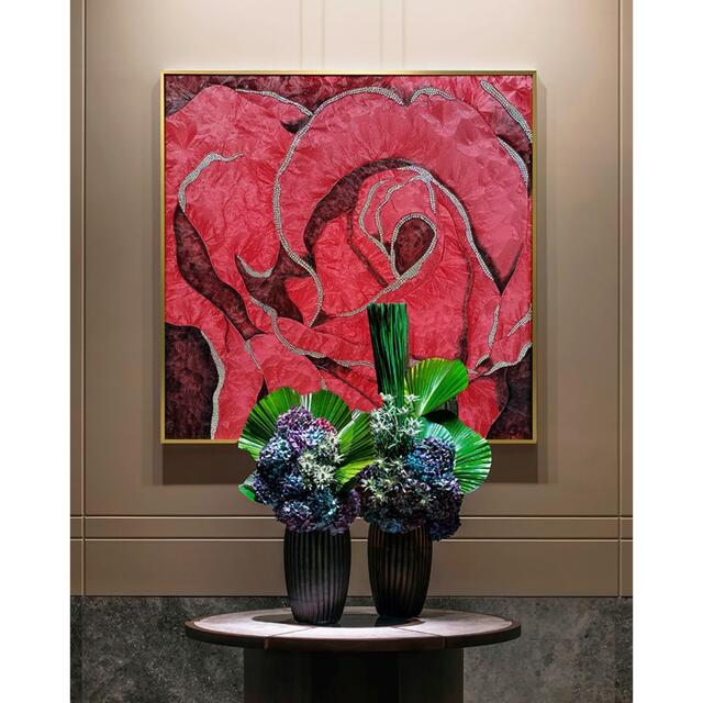 硝子琺瑯彩 エナメル芸術品 御膳上等琺瑯飾りつけ絵 入り口・入口 飾りもの  琺瑯絵芸術品