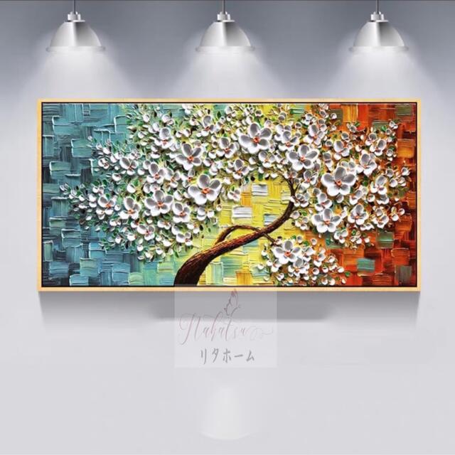楽天市場】A004300手作り油画 額つき 美術品 絵画インテリア壁