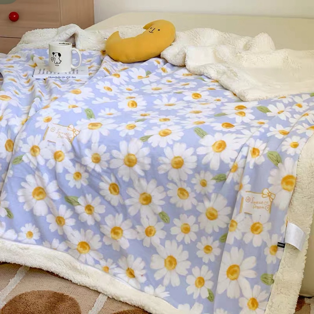 冬 可愛い 毛布ブランケット寒さ対策グッズ　ひざ掛け かけ布団 暖かい 花柄 8,774円