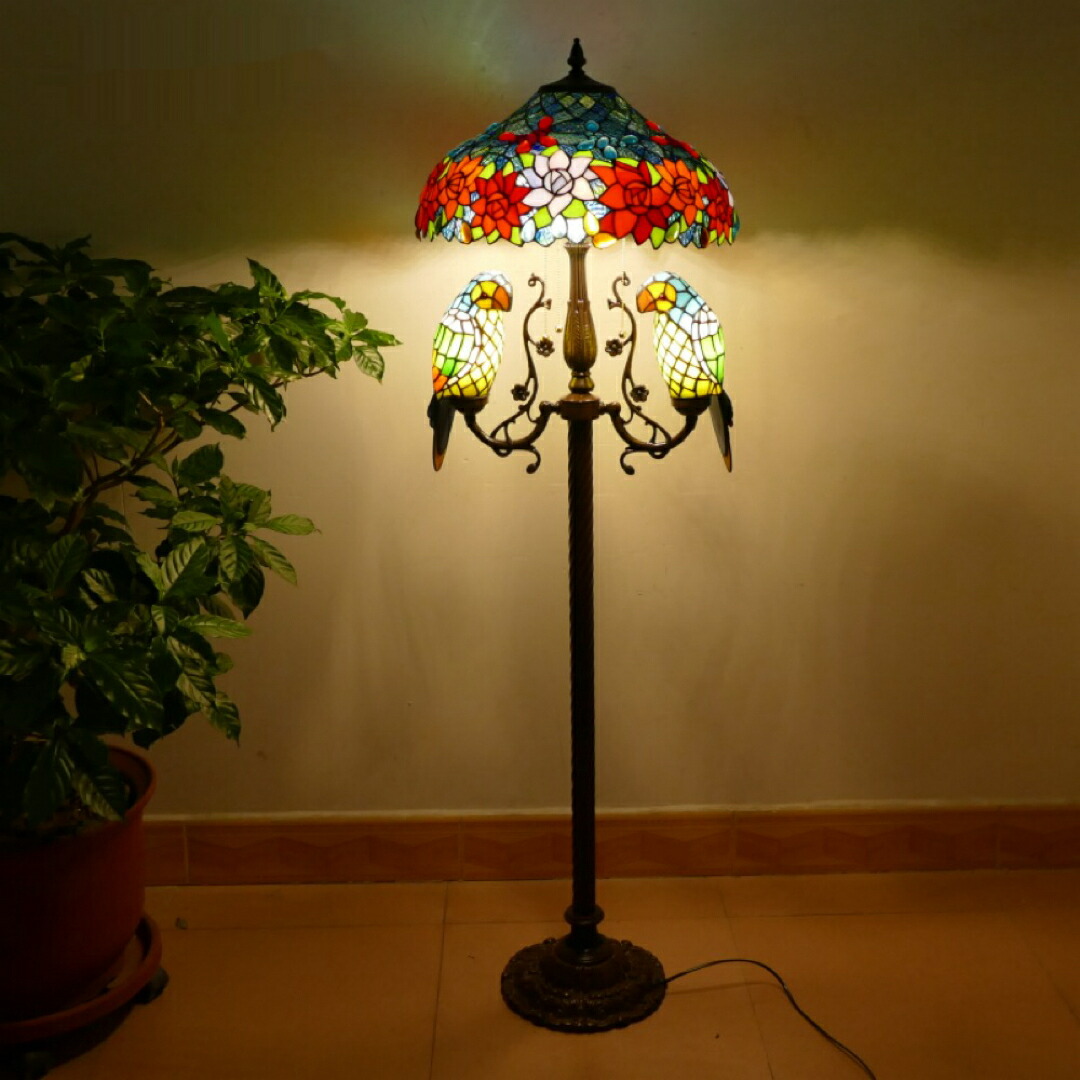 ステンドグラス調 華やかフロアスタンド 楽天市場】A043828ステンドグラスフロアライト ．間接照明 フロア