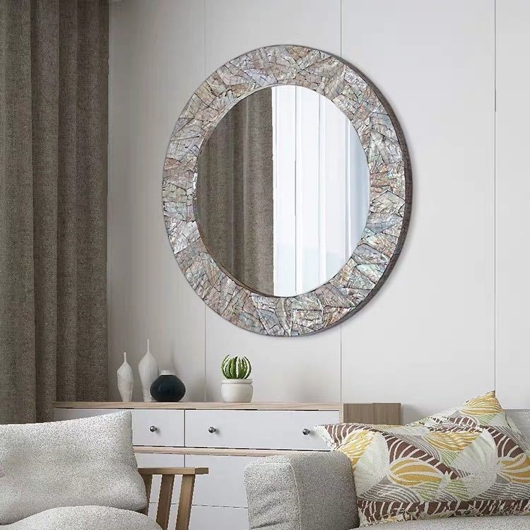 楽天市場】ミラー 鏡 壁掛け ウォールミラー シェル 貝 インテリア