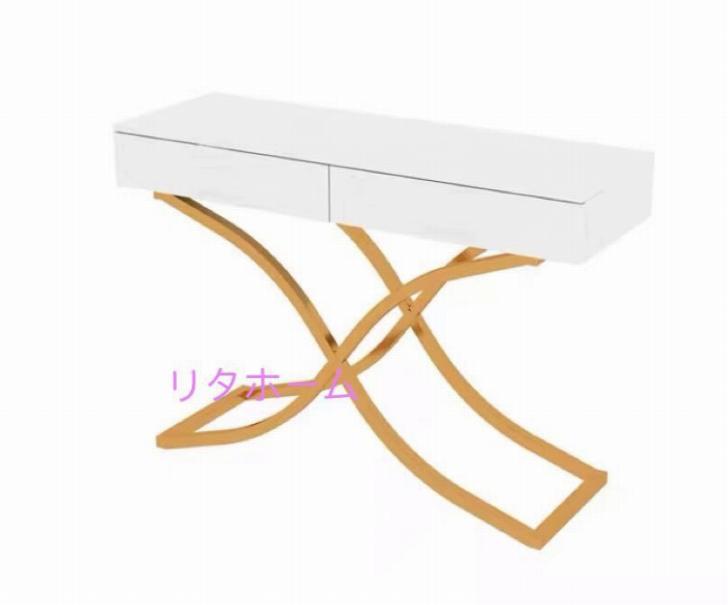 サイドテーブル コンソールテーブル ．玄関テーブル 花台 電話台 アンティーク調デザイン幅80cm