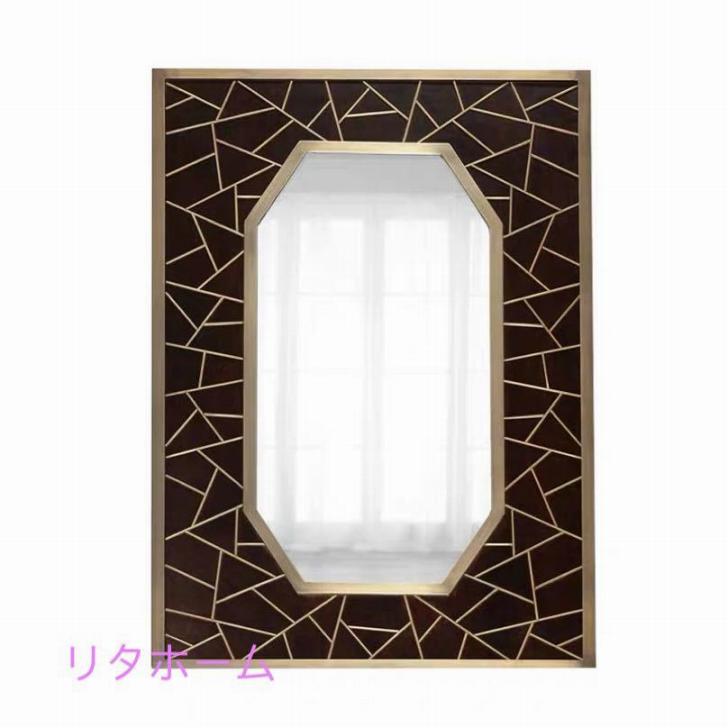 壁掛け鏡 壁掛け 壁掛けミラー ウォールミラー 70x120cm 高級豪華鏡 アンティーク調 大きいサイズ