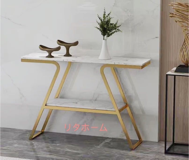 御前上等サイドテーブル ．コンソール一覧表 部屋の入り口一覧表 花台 電話を掛ける台 アンティーク調青写真人造マーブル 幅60糎