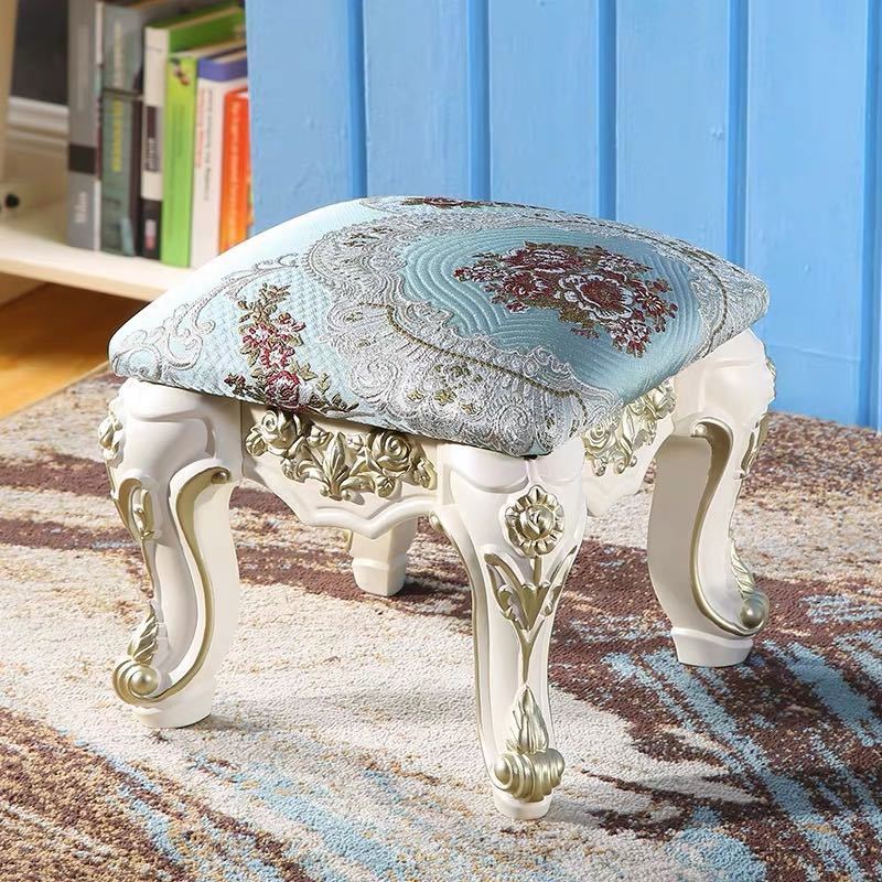 高級軟座テーブル椅子 イス家具 アメリカ式．スツール　ヨーロッパ式スツール 猫脚 雕刻 インテリア調 腰掛け