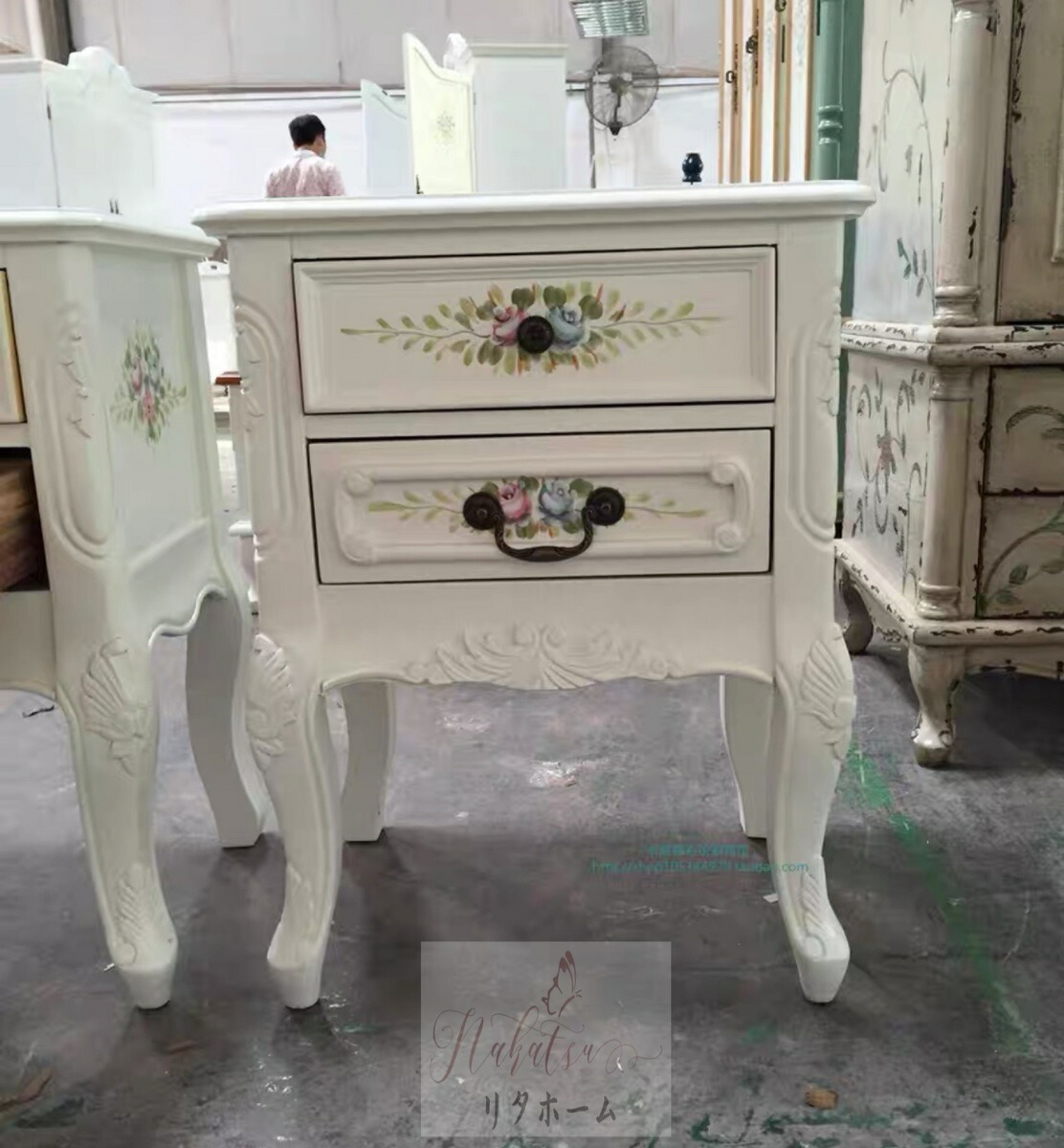 楽天市場】A001991ロココ調 ベッドサイドテーブル ．置台 サイド