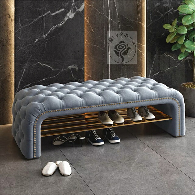 楽天市場】A014790モダン 高級感スツール 椅子 踏み台 玄関 ベンチ