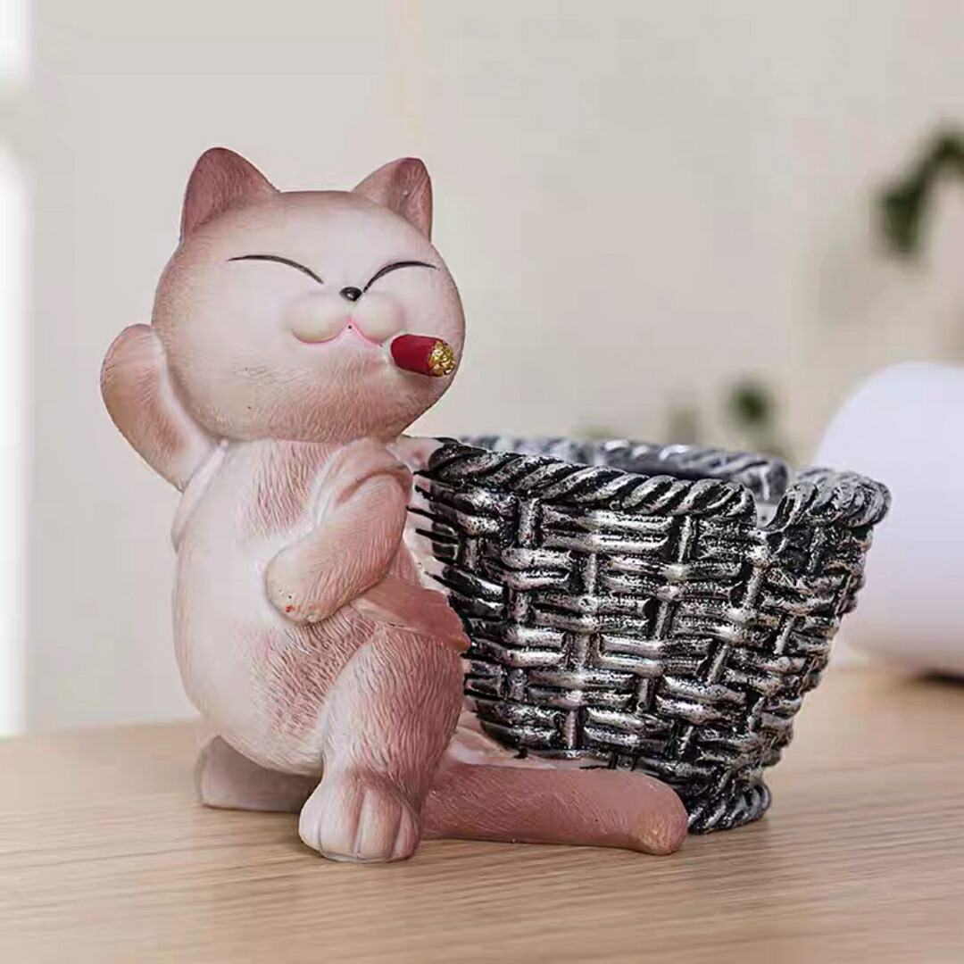 楽天市場】A037778オブジェ 猫型 はいざら 置物灰皿 おしゃれ