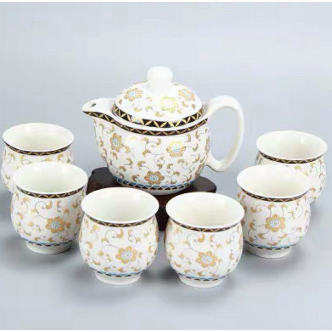 6客茶器揃 湯呑 急須ポット ．茶器セット ティーセット