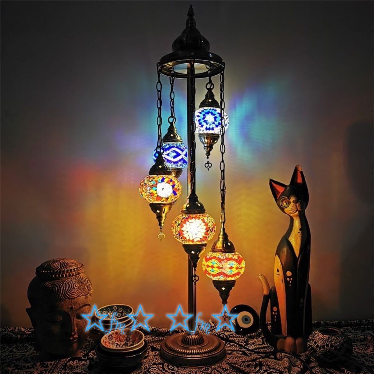 楽天市場】A0000115灯モザイクランプ フロアスタンド トルコランプ