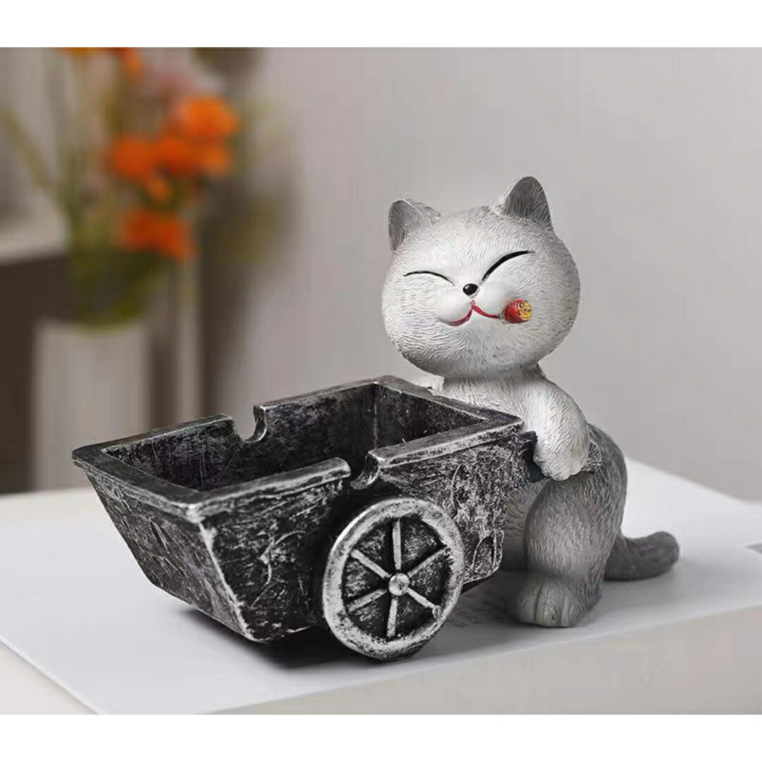 楽天市場】A020858卓上灰皿 ネコ 卓上収納 小物入れ 猫柄 雑貨 キー
