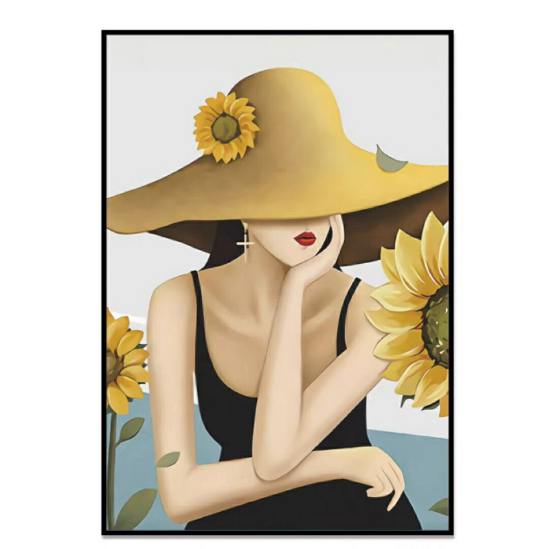 玄関に飾る 人物の絵 絵画 花 壁掛け 絵 インテリア自然 風景画モダン 20,686円