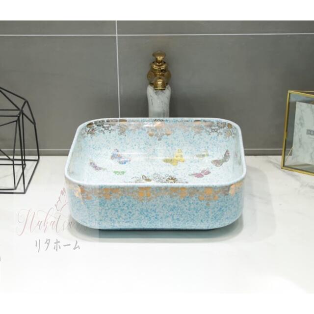 高級洗面台 洗面ボウルセット洗面ボール 陶器 手水鉢 手洗器蛇口 排水金具付き
