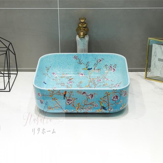高級洗面台 洗面ボウルセット洗面ボール 陶器 手水鉢 手洗器蛇口 排水金具付き