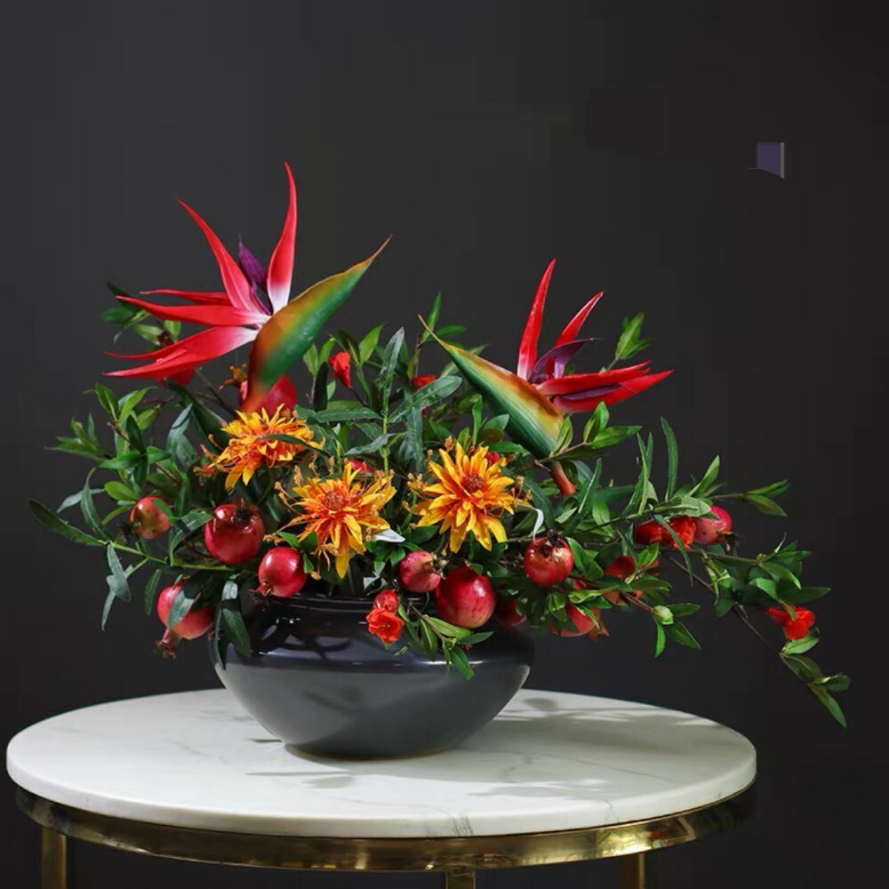 造花インテリア 雑貨 花束 インテリアフラワー お部屋の装飾 フラワーポット入り 造花ブーケ ホテルフロント 応接室．最適、とても豪華です
