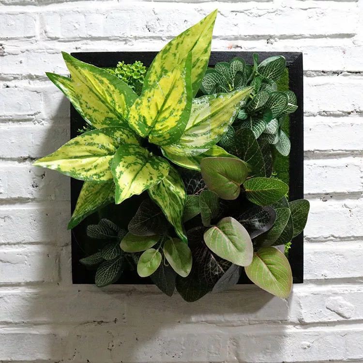 壁飾り 人工観葉植物 壁掛けインテリア ディスプレイ 壁掛けミックスグリーン 造花 壁掛け｜BOBDOG SHOP