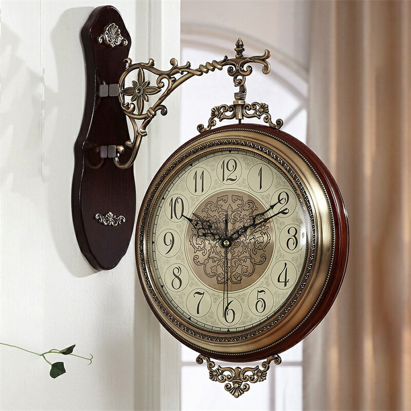 楽天市場】【送料無料】両面壁掛け時計/フレンチパリ北欧シャビー雅姫