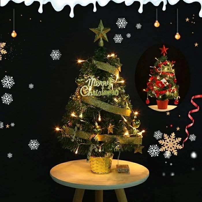 クリスマスツリー 卓上 45cm ミニツリー 卓上ツリー クリスマス飾り LEDイルミネーション ミニ クリスマスツリー オーナメント おしゃれ キラキラ 雰囲気満々 暖かい 簡単な組立品 飾り 部屋 商店 おもちゃ プレゼント 玄関 北欧風　インテリア 撮影　送料無料