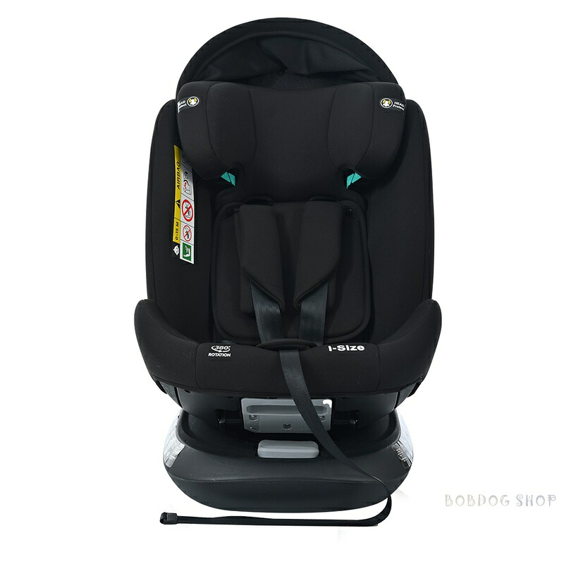 【トップテザー】チャイルド腰掛け 新生児 ISOFIX 0歳～12歳 360度回転させる式 40～150珊 お坊っちゃん腰掛け 調節する能力のある 洗える キャノピー付き添い人 もの言う花腰掛け 生み出すこと祝賀会 車【黒いこと】