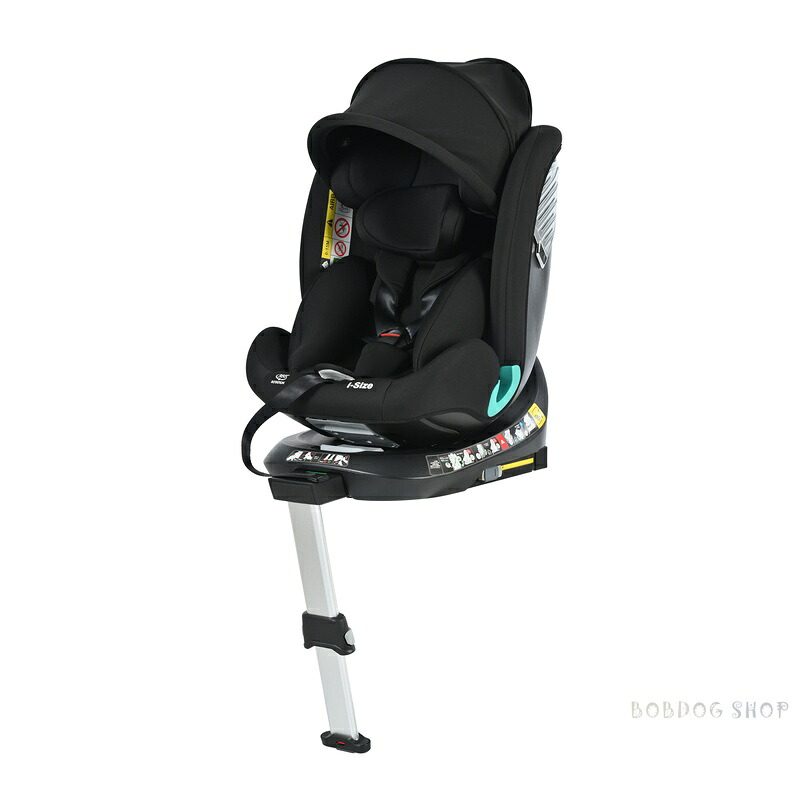 【サーポットレッグ】チャイルド腰掛け 新生児 ISOFIX 0歳～12歳 360度回転させる式 40～150珊 お坊っちゃん腰掛け 調節する能力のある 洗える キャノピー付き添い人 もの言う花腰掛け 生み出すこと祝賀会 車【黒いこと】
