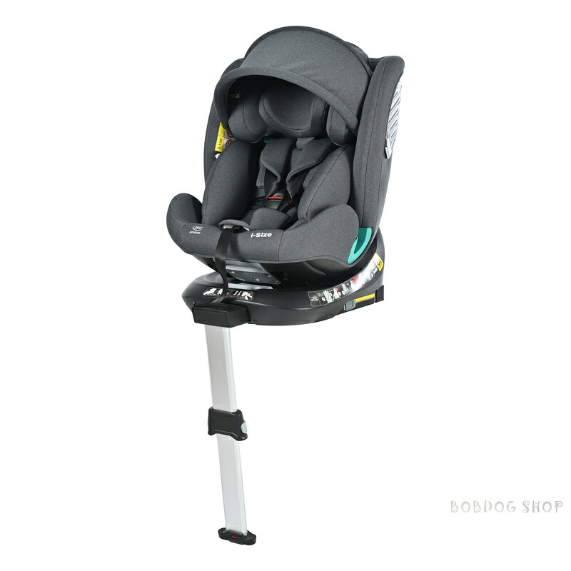 【サーポットレッグ】チャイルド腰掛け 新生児 ISOFIX 0歳～12歳 360度回転させる式 40～150珊 お坊っちゃん腰掛け 調節する能力のある 洗える キャノピー付き添い人 もの言う花腰掛け 生み出すこと祝賀会 車【暗然たる薄墨色】