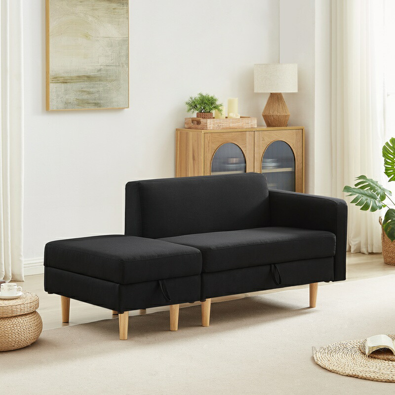 One Arm 2 Seater sofa+Ottoman 寝椅子 2人掛け 納める付き添い人  オットマン付き添い人 織り地 肘掛け 木脚外し能力のある 置き目寝椅子 パウダーコンパクト 高だか生活様式  カウチソファー