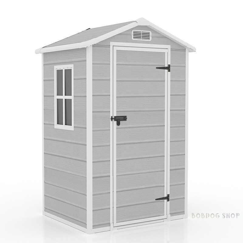 【1900L】樹脂製物置 屋外 大型 倉庫 大型物置 戸外収納庫 物置 防水/耐侯 収納可能 ガーデン/庭/田畑/農場 頑丈 大容量 窓付き おしゃれ ガーデニング ガーデンボックス 収納 保管 家庭用 庭 アウトドア 園芸 工具 床板付き｜BOBDOG SHOP