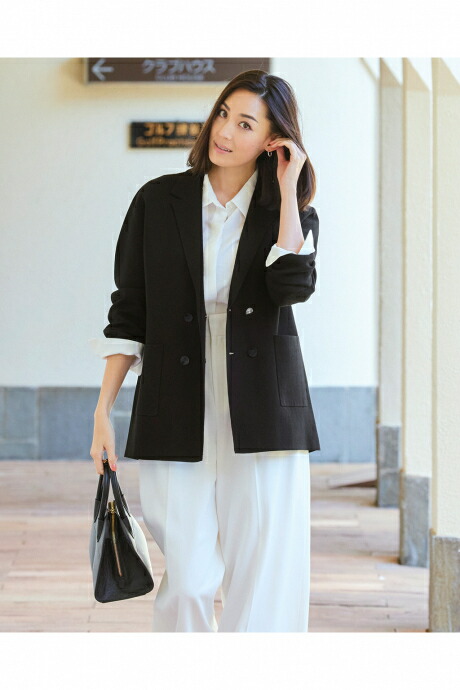 楽天市場】【ドゥクラッセ】 ウォッシャブル・ノーカラージャケット