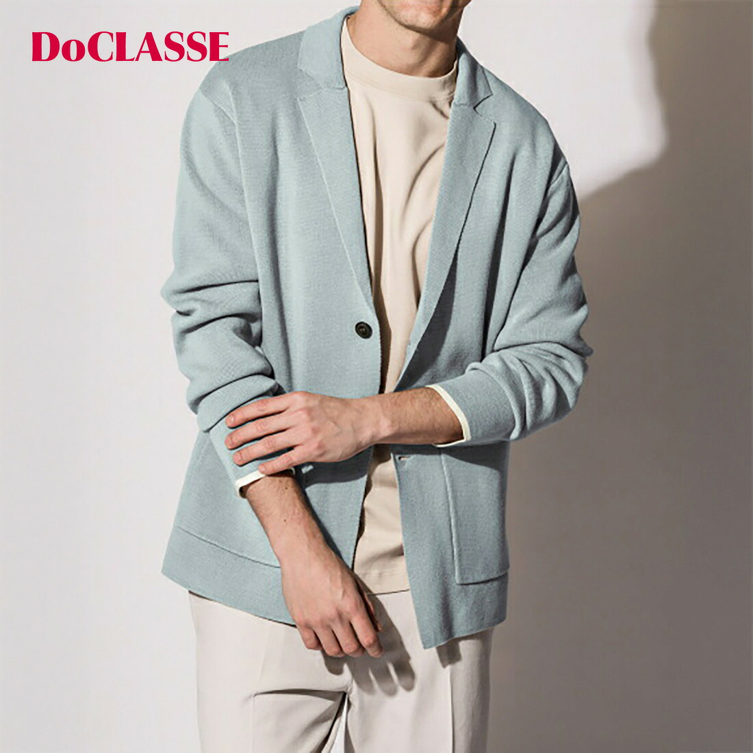 セール23%OFF × 【クーポンで10％OFF】【ドゥクラッセ】 コットンミラノリブ・ クラブハウスジャケット メンズ ( S～XXL ) 30代 40代 50代 大人、輝く服 【DoCLASSE】