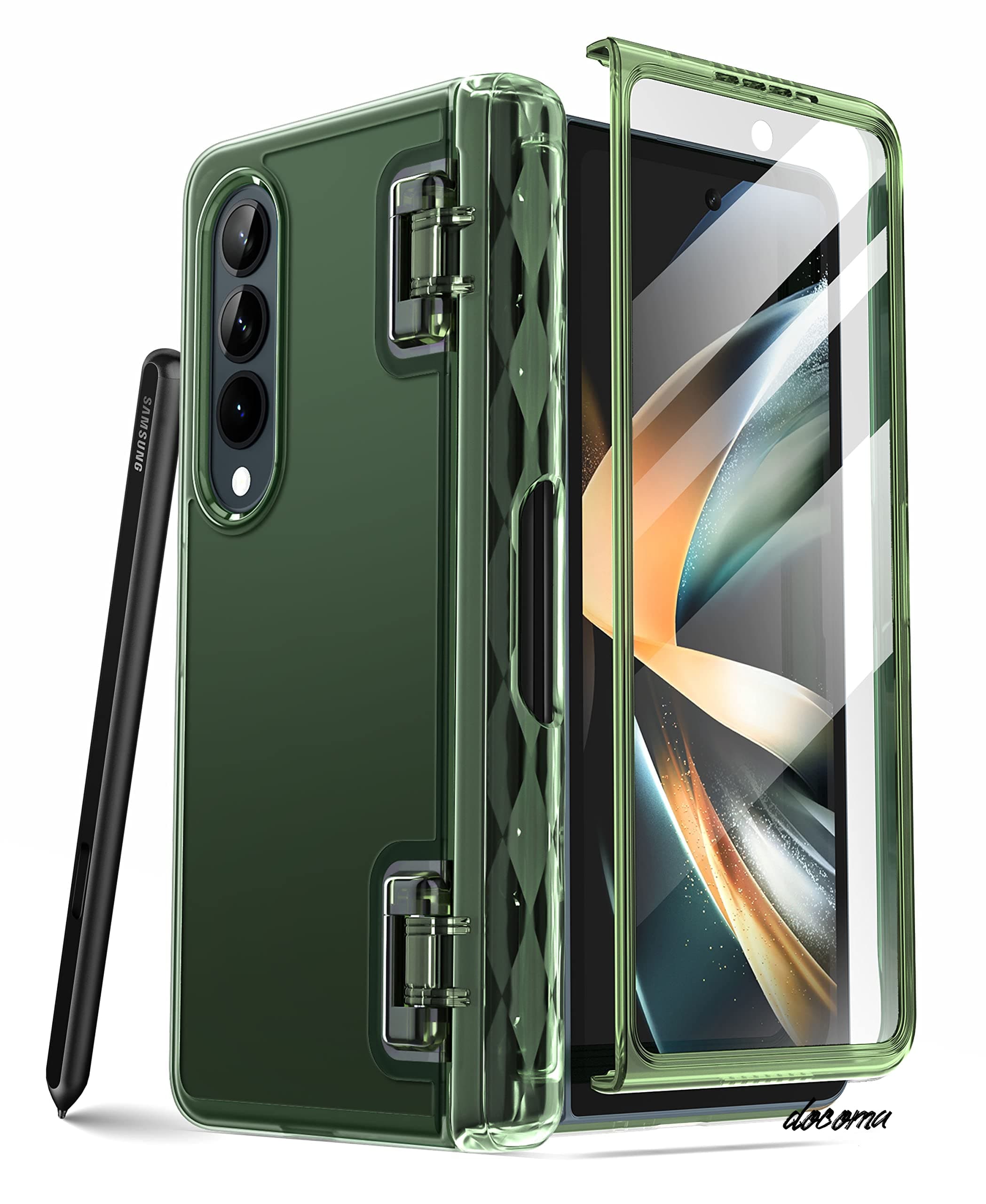 【送料無料】Galaxy Z Fold 4 5G (2022) ケース SC-55C SCG16 保護カバー 米軍MIL規格取得 保護フィルム付き ペン収納 女性向け おしゃれ 二重の構造 耐衝撃 綺麗 かわいい バンパー Cosmoシリーズ｜ドゥコマ
