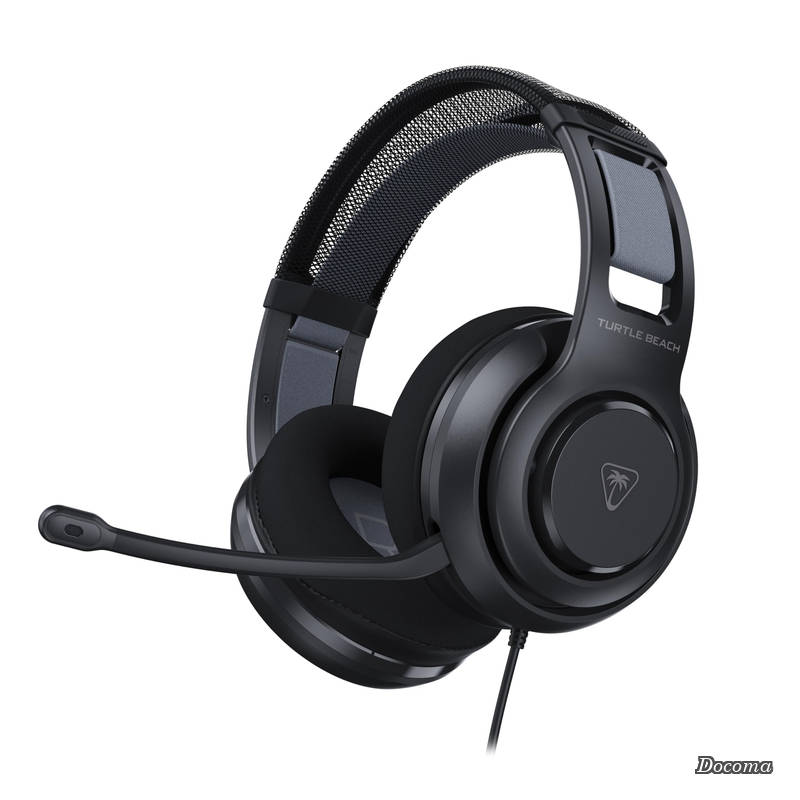 【送料無料】TURTLE BEACH ゲーミングヘッドセット Atlas 200 ブラック 有線 マルチプラットフォーム対応（Xbox/PS5/PS4/PC）｜3.5mm接続 / 50mmドライバー /｜ドゥコマ