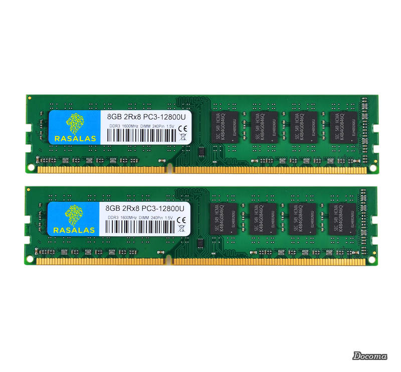 【貨物輸送無料】パソコン3-12800U 8GB×2枚 16GB UDIMM 事務机いの一番パソコン用記憶装置 240Pin 起電力1.5V ＆ 1.5V 両相応う