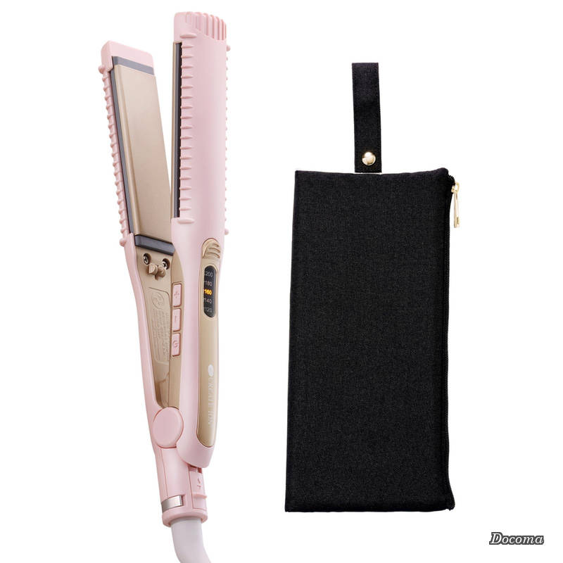 【送料無料】ION クレイツイオン ヘアアイロン クラインストレート ピンク RCIS-G02P +耐熱ヘアアイロンケース (ブラック)セット ヘアアイロンポーチコテ ストレートアイロン|ドゥコマ