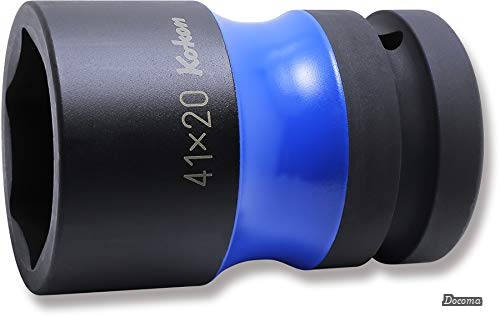 【貨物輸送無料】PW8P－41ｘ20 1\"(25.4粍)SQ. インパクトホイールナットソケット(ズボン下手合い/薄肉色付) 41mmx20粍"