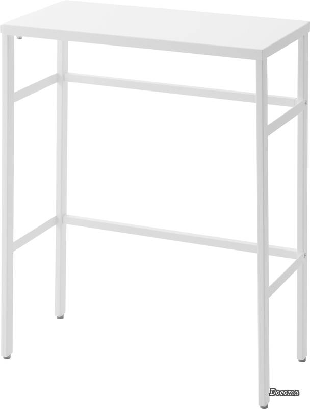 【送料無料】伸縮 ペットケージ 上 ラック ホワイト 約W58.5~107×D26×H67cm タワー tower コンソールテーブル サイドテーブル 4086|ドゥコマ