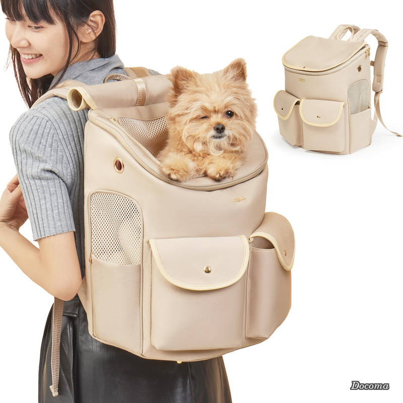 【貨物輸送無料】犬 背嚢 小型犬 厄介なもの助け出す あごのせパッド付き添い人 犬 キャリーバッグ 最大限度耐荷重8kg 軽さ 今めかしい 猫 背嚢 お出かけ・運転・旅する PETTENA HIYORI