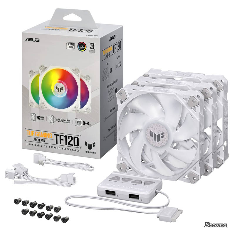 【貨物輸送無料】TUF Gaming TF120 120粍 ARGB気違い 3IN1 /高性能な流動物動圧ベアリング (FDB) / 2層社会システムのLED / Aura Sync/いけ図図しい量/PWM気違い取り締まる/広域な回転させる数活動の領域/多役立つこと制御装置/国内置き目鳴りわたる品