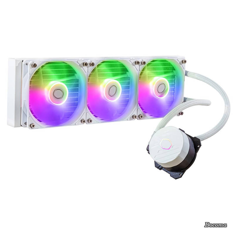 【貨物輸送無料】Master 新型S時人デュアルチャンバーポンプ積み上げる 「MasterLiquid L Core」つづき物360粍水冷中央処理装置冷房装置・白いこと青写真 [ MASTERLIQUID 360L Core White ]