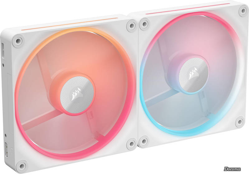 【貨物輸送無料】iCUE LINK LX140-R RGB クランク一揃いの道具 140粍 PWM パソコン入れもの気違い デュアルライトループ デュアル風呂敷き包み 白いこと CO-9051056-WW