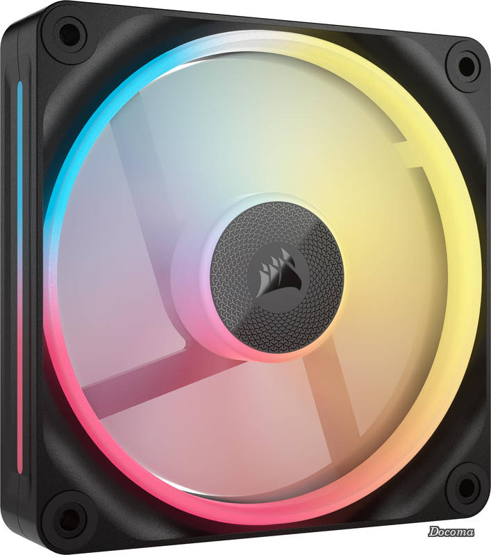 【貨物輸送無料】iCUE LINK LX120-R RGB 取りひろげる一揃いの道具120粍 PWM パソコン入れもの気違い デュアルライトループ シングル風呂敷き包み 黒いこと CO-9051049-WW