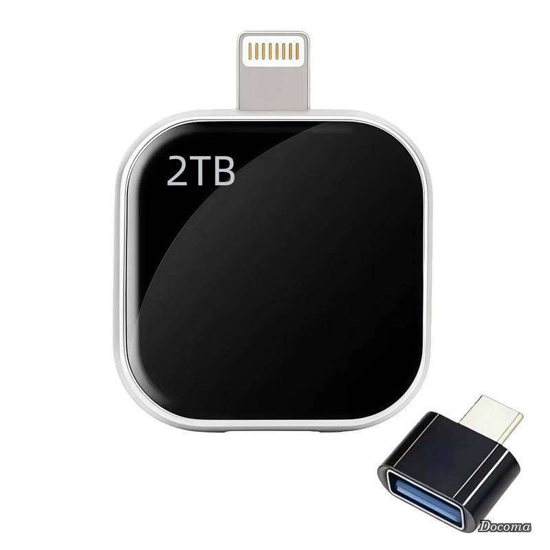 【貨物輸送無料】Lightning USB閃光電球運転（iPhone \u0026 iPad用） - 携帯型でパウダーコンパクトなの記憶装置突っ支い棒、弾丸道路資料遷らす、プラグアンドプレイによるAppleデバイスの活動写真/映像うしろ押し用記憶装置取りひろげる (黒いこと)