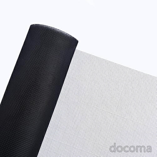 【送料無料】網戸 張り替え 防虫ネット ステンレス製 簡単取り付け DIY 自由カット 高密度 メッシュ 超高透光 難燃性 塩害対策 窓用 130x300cm ブラック｜ドゥコマ