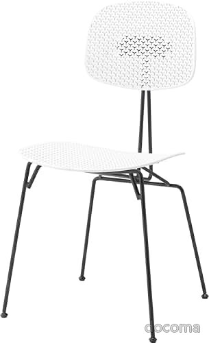 【送料無料】ダイニングチェア 食卓椅子 座りやすい 47&times;50&times;86cm 座面高44cm スチール PP 軽量 おしゃれ シンプル 北欧 ホワイト 一人暮らし ギフト｜ドゥコマ
