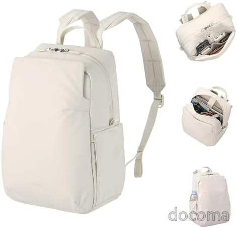 【送料無料】軽量 カメラバッグ バックパック 14L 撥水 インナーケース 14インチPC収納 A4対応 キャリーオン 都会的シルエット 日常使い｜ドゥコマ