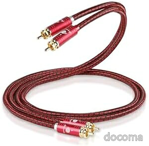 【送料無料】2RCA to 2RCA オーディオケーブル 2.0m 金メッキ 4N無酸素銅 アルミ合金シェル 高音質 安定伝送 アンプ CDプレーヤー 車載用｜ドゥコマ
