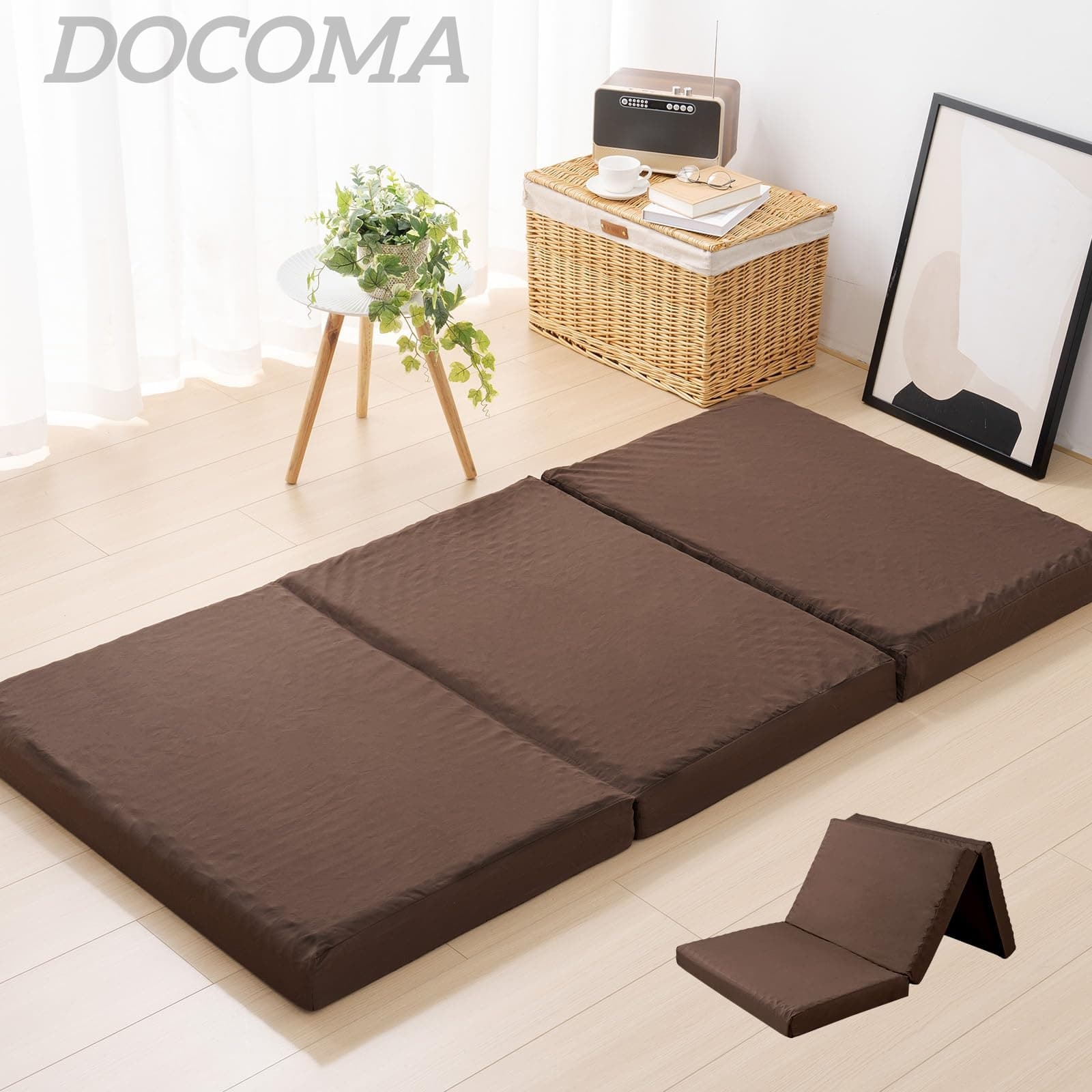 【貨物輸送無料】高手向かいマットレス 虚蝉ダブル 三つ折り 極厚10糎 20D おりたたみマットレス 高手向かい ベットつや消し 敷き布団 凸凹製作 体圧分散 程似つかわしい硬さ 抗菌防臭 洗える覆いかぶせる 通気性が好いたらしい オール時節 120x195x10糎 赤銅色