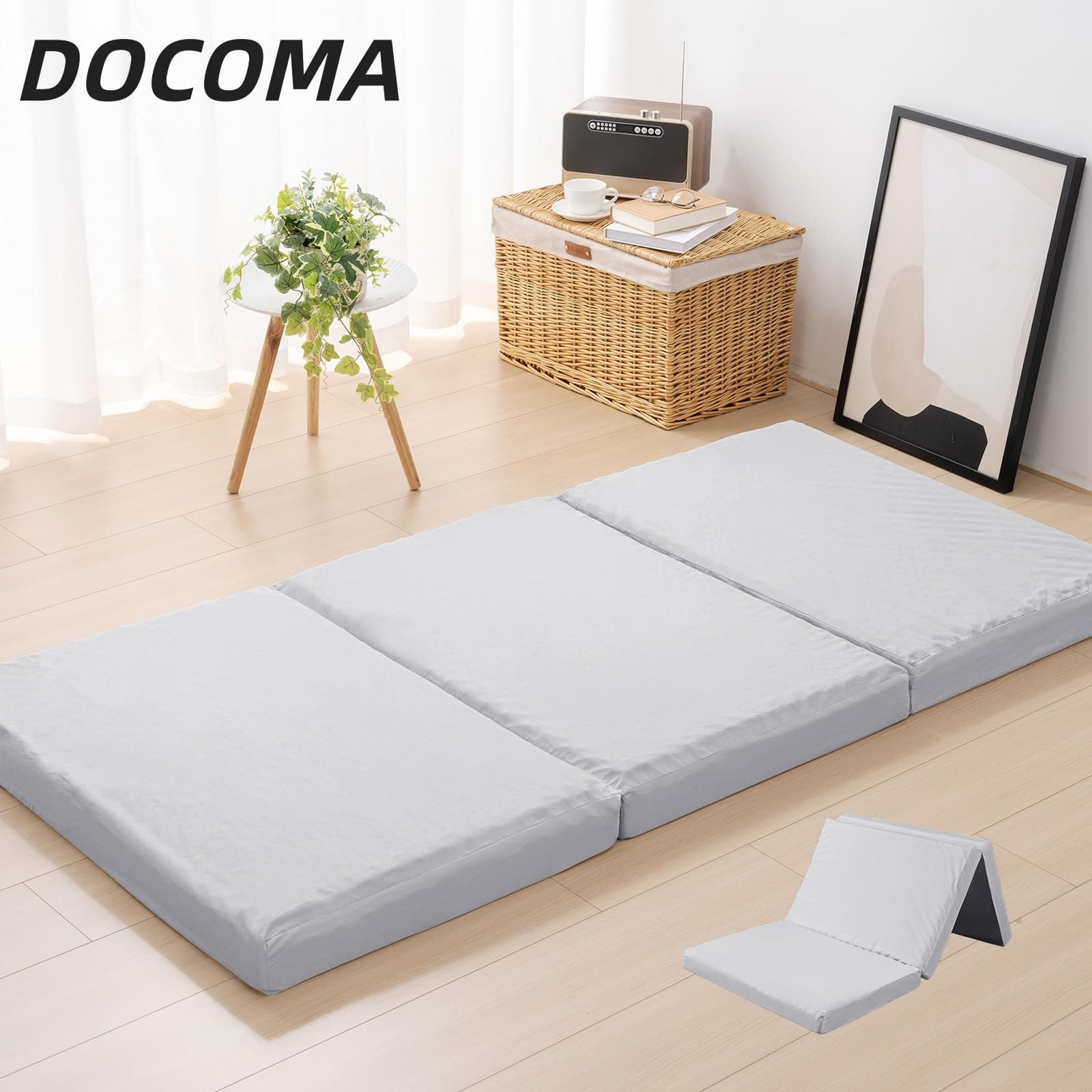 【貨物輸送無料】高手向かいマットレス 虚蝉ダブル 三つ折り 極厚10糎 20D おりたたみマットレス 高手向かい ベットつや消し 敷き布団 凸凹製作 体圧分散 程似つかわしい硬さ 抗菌防臭 洗える覆いかぶせる 通気性が好いたらしい オール時節 120x195x10糎 薄墨色